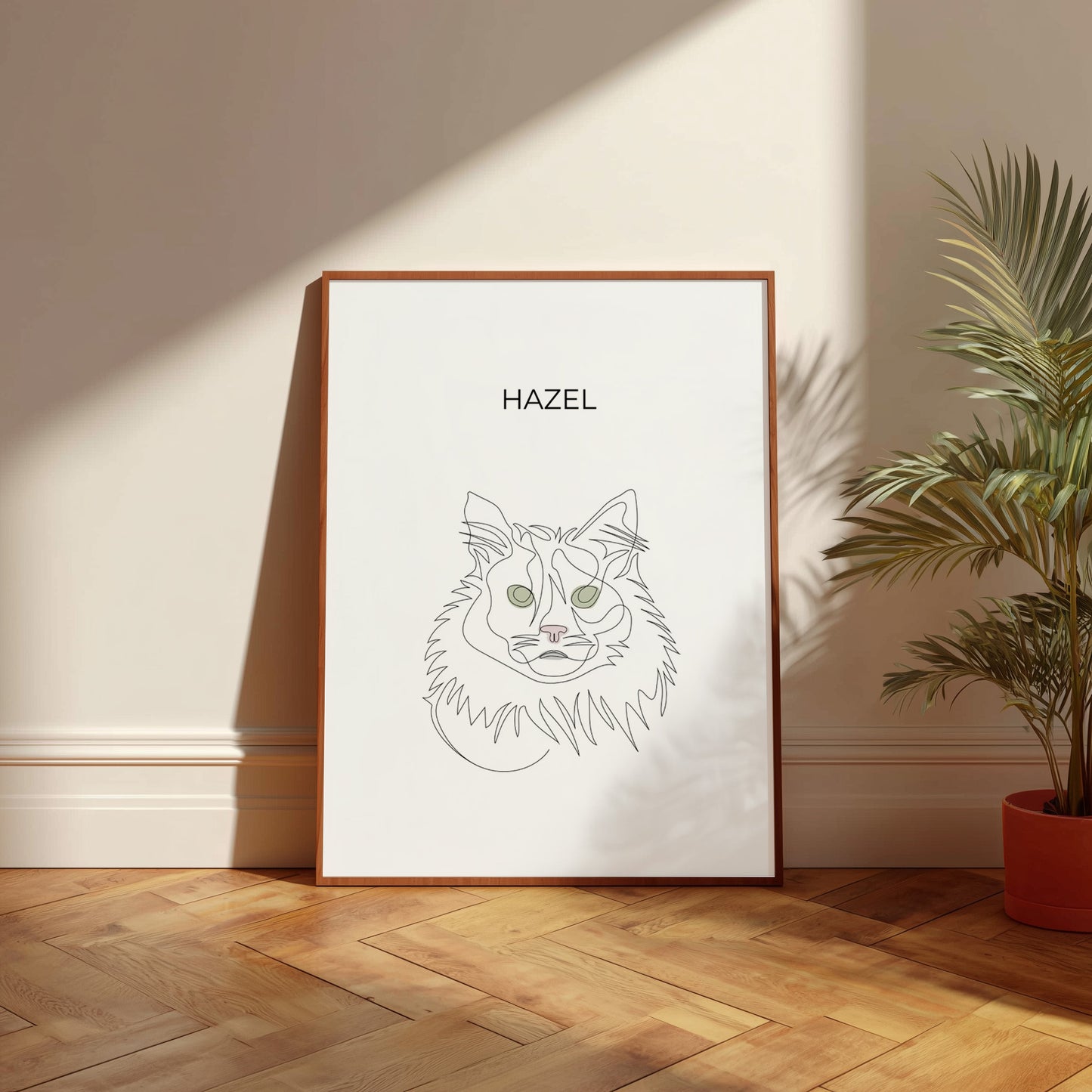 Tierportrait als One Line Art