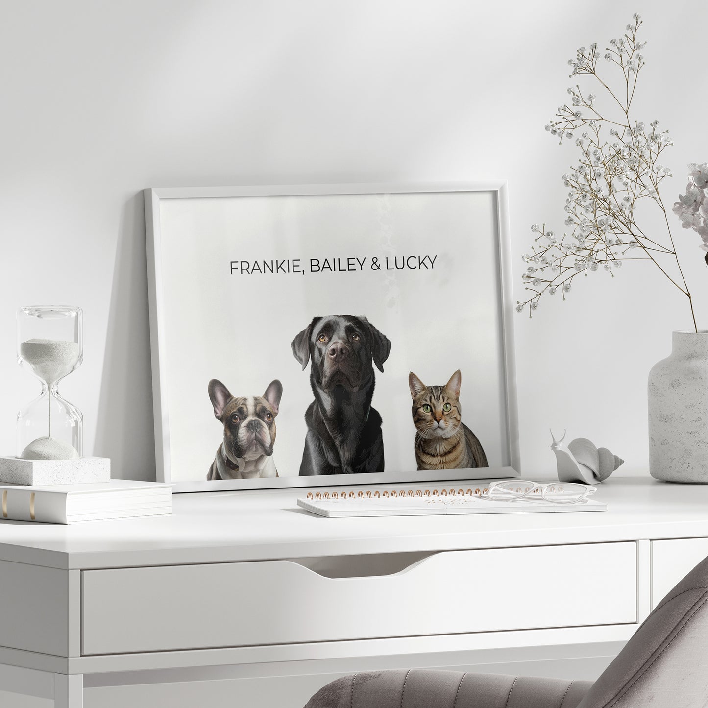 Modernes Tierportrait - Trio