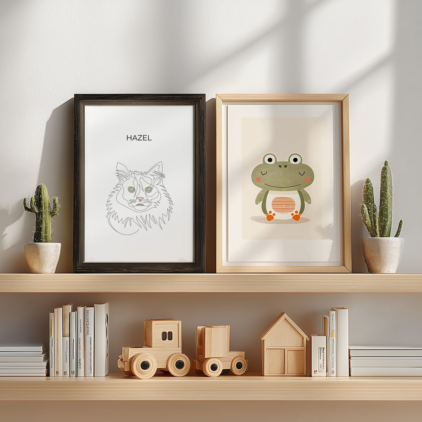 Tierportrait als One Line Art